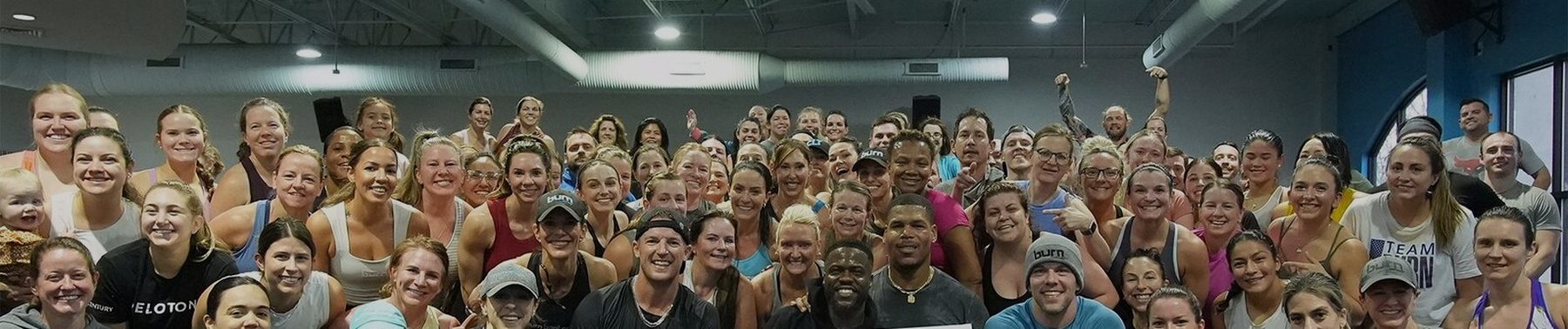 Members and trainers gathered at a Burn Boot Camp gym